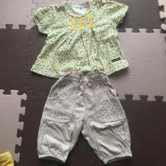ラグマート　花柄tシャツセットアップ　90cm