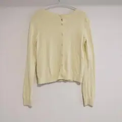 UNIQLO カーディガン　長袖　パステルイエロー