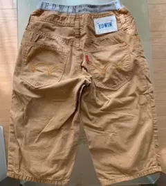 EDWIN キッズ　ハーフパンツ　半ズボン　150 薄いブラウン