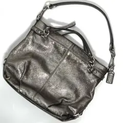 【美品】 COACH ハンドバッグ トートバッグ シルバー ゴールド