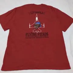 古着　半袖　 米空軍戦闘飛行隊　Tシャツ 　赤　　レッド