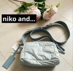 新品 グリーン【niko and ... 】オリジナルパフソフトショルダーバッグ
