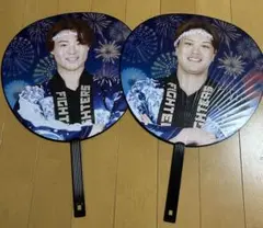 ファイターズ超夏男ジャンボうちわ　山崎福也　伏見寅威　さちとら