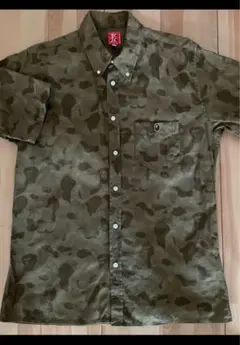 A BATHING APE アベイシングエイプ カモフラ柄 半袖シャツ 迷彩