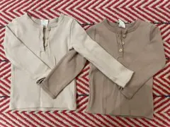 H&M ヘンリーネック長袖カットソー