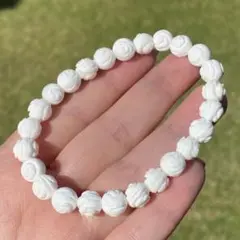 A1301-2 シャコガイ 薔薇 8mm ブレスレット