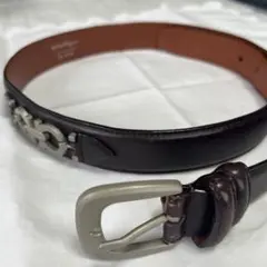 サルヴァトーレフェラガモ焦茶ベルト80