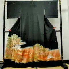 黒留袖&極美品【正絹 和装小物 着物 振袖 留袖 和装 訪問着 西陣織】