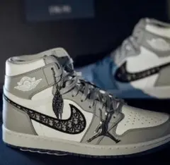 Air Jordan ハイカットスニーカー グレー/ホワイト