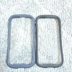 iPhone用バンパーフレーム グレー ブラック 2色セット