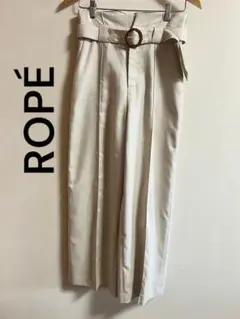 ROPÉ ロペ ワイドパンツ 38 アイボリー ベルト付き