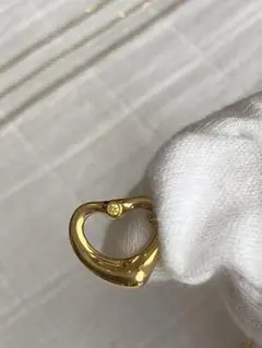 Tiffanyティファニー イエローダイヤ オープンハートペンダント 18KYG