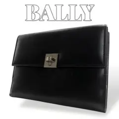 バリー BALLY 長財布 二つ折り 正規品 ストライプ 黒 箱付き