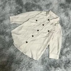 未使用級『GLACIER』グラシア　シャツジャケット　白　ボレロ　長袖　羽織