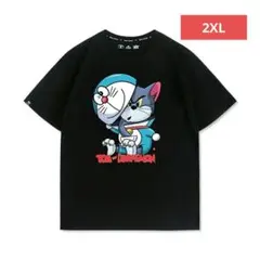ドラえもんとトムー 半袖シャツ 黒