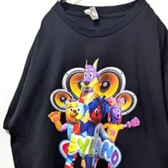 コットンヘリテージ ドギーランド キャラクター Tシャツ ブラック黒 L古着