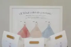 ドレス当てクイズ　ウェディング　色変更可