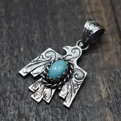 シルバー925 ハンドメイド　サンダーバード　チャーム　インディアンジュエリー