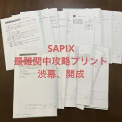 サピックス 算数 6年 最難関中攻略プリント 小6　2025年受験用 サピックス 算数 6年 最難関中攻略プリント 小6 2025年受験用