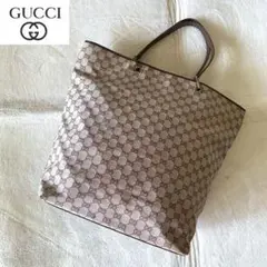 美品✨GUCCI グッチ GG柄トートバッグ ピンクベージュ A3収納