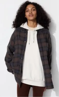 フランネルシャツ/チェック38 DARK BROWN