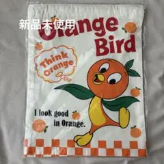 orange bird 巾着 袋 シューズ袋 お着替え袋