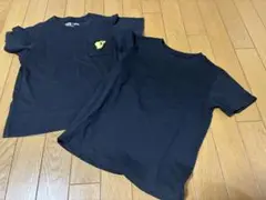 黒のポケットTシャツ １枚　ポケットなし　１枚 　　　　　　　　　２枚セット