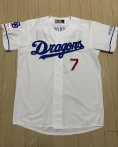 【中日ドラゴンズ】　ミズノ社製レプリカユニフォーム　ホーム　7福永裕基　Mサイズ