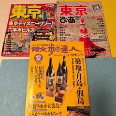 【３００円】 東京エリア情報版　ぴあ10年　散歩の達人98年　るるぶ04年