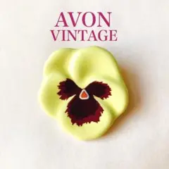 K様専用☆AVON ヴィンテージブローチ イエローパンジー☆2616