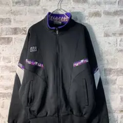 【ヴィンテージ】アシックス トラックジャケット ジャージ 黒古着usedAS86