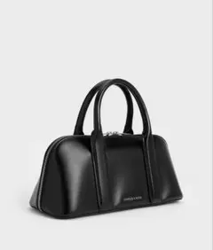 【タグ付き】チャールズ＆キース ブラック ボストンバッグ 2025年最新】Charles & Keith ボストンバッグ・旅行用バッグの