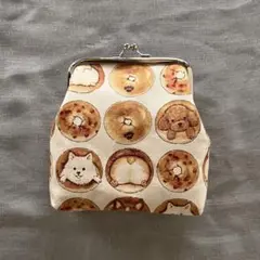 ハンドメイド　がま口　ワンコ