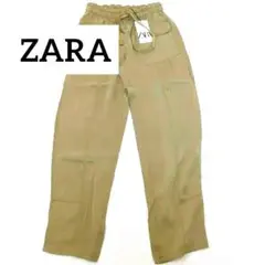 新品ZARA ベージュ スラックス　ウエスト総ゴム