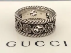 GUCCI グッチ インターロッキング リング フラワー シルバー A0000