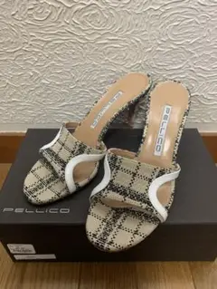 レディースサンダル ミュール ペリーコ LUNETTA チェック ミュール