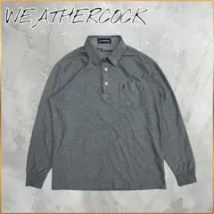 【美品】WEATHERCOCK 長袖シャツ L グレー系 襟チェック
