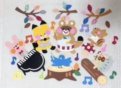壁面飾り　秋　9月10月11月　秋の音楽会