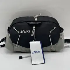 BN5687□アシックス ウエストポーチ ブラック 未使用タグ付き