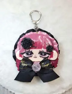 【オリキャラ石粉粘土痛ロゼット】ピンク×黒バラ