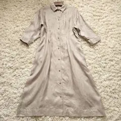 LEQUIPE　レキップ　リネン　シャツワンピース　38