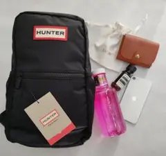 【新品】⚠️1点のみ HUNTER bodybag ボディバッグ 黒 バッグ