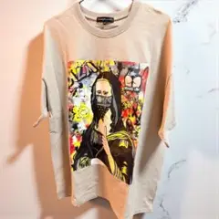 『訳あり』モナリザ アートプリント Tシャツ ベージュ