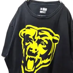NFLシカゴベアーズ デカロゴ Tシャツ ブラック 黒 2XL 古着
