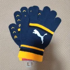PUMA ネイビー/イエロー 指ありグローブ