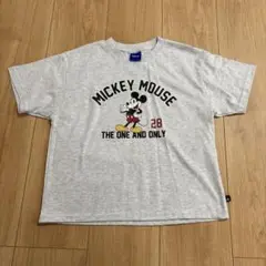 【新品・未使用】ディズニー　キッズ　ミッキー　半袖　Tシャツ　グレー