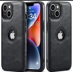 Sibada iPhone14Plus 6.7ケースレザー クラシックBlack