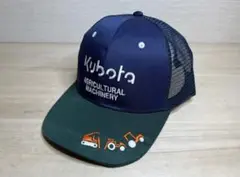 残り2個【kubota】3機種ツートンメッシュキャップ(ネイビー×ダークグリーン