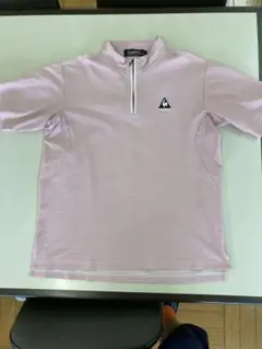 ピンク ストライプ 半袖シャツ