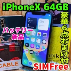 SIMフリー 本体 iPhone X 64 GB 215 スペースグレイ